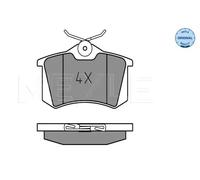 Brake pads Rear Axle 025 209 6117 MEYLE for RENAULT CITROËN SEAT VW AUDI FORD DS