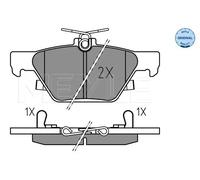 BRAKE PAD SET DISC BRAKE 025 221 5814 FOR SUBARU FB20C/FB20D 2.0L 4cyl XV SUV
