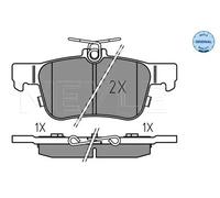 MEYLE 025 222 3116 Brake pad set