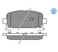MEYLE 025 228 4418 Brake Pads Set Rear for Jeep Compass