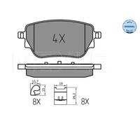MEYLE 025 229 8617 Brake pad set