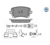 MEYLE 025 233 2617-1/PD Brake pad set