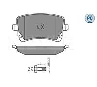MEYLE 025 233 2617/PD Brake pad set