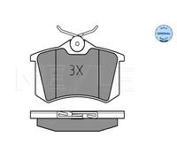 Brake pads Rear Axle 025 238 2317/W MEYLE for SKODA VW SEAT