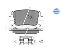 MEYLE 025 240 0016 Brake pad set