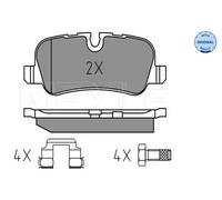 MEYLE 025 241 9217 Brake Pad Set Rear Fits Land Rover Discovery Range Rover