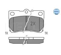 Brake pads Rear Axle 025 243 2317 MEYLE for LEXUS IS II GS IS C