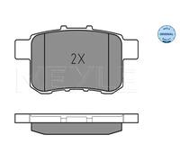 MEYLE Brake Pad Set 025 244 3514/W Rear Disc 46.6mm Anti-Squeak Fits Honda Accord VIII