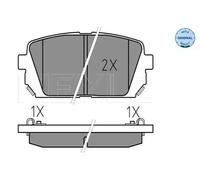 Brake pads Rear Axle 025 244 9116/W MEYLE for KIA CARENS III MPV