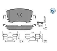 MEYLE 025 244 9618/PD Brake pad set