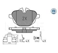 MEYLE 025 245 6118/PD Brake pad set