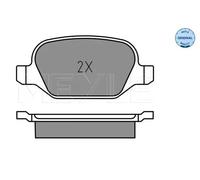 Brake pads Rear Axle 025 252 3717 MEYLE for ALFA ROMEO FIAT