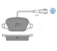 Brake pads Rear Axle 025 252 3717 MEYLE for ALFA ROMEO FIAT