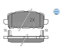 Brake pads Rear Axle 025 259 4717 MEYLE for HONDA HR-V e:Ny1