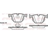 Brake pads Rear Axle 0381.61 REMSA for BMW X5 X6