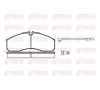 Brake pads Rear Axle 0651.12 REMSA for SSANGYONG HYUNDAI IVECO