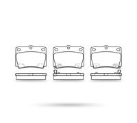 Brake pads Rear Axle 0750.02 REMSA for MITSUBISHI CHALLENGER / SHOGUN SPORT I