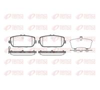 Brake pads Rear Axle 1190.01 REMSA for MAZDA FIAT ABARTH
