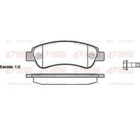 Brake pads Rear Axle 1238.00 REMSA for FIAT PEUGEOT CITROËN