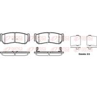 Brake pads Rear Axle 1239.02 REMSA for HYUNDAI H-1 / STAREX Bus H-1 Van