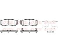 Brake pads Rear Axle 1239.02 REMSA for HYUNDAI H-1 / STAREX Bus H-1 Van