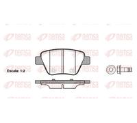 Brake pads Rear Axle 1420.00 REMSA for SEAT VW SKODA AUDI