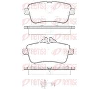 Brake pads Rear Axle 1503.00 REMSA for MERCEDES-BENZ M-CLASS SLK GL-CLASS GLE
