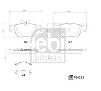FEBI BILSTEIN 184233 Brake pad set