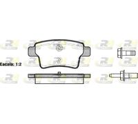 Brake pads Rear Axle 21241.00 ROADHOUSE for CITROËN C4 PICASSO I MPV