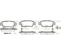 Brake pads Rear Axle 21290.02 ROADHOUSE for HONDA CR-V III CR-V IV