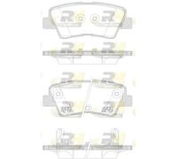 Brake pads Rear Axle 21362.42 ROADHOUSE for SSANGYONG HYUNDAI KIA