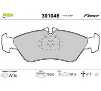 VALEO - Brake pads First - 301046 - Set of 4 pads - Rear axle - Fully equipped with mounted accessories