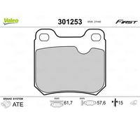 Brake pads Rear Axle 301253 VALEO for OPEL SAAB