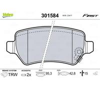 Brake pads Rear Axle 301584 VALEO for OPEL KIA CHEVROLET