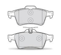 Valeo Set of 4 Brake Pads Essential 301783, Rear Axle | Certified ECE-R90, Valeo Quality, Tested to Ensure Durability and Optimal Performance