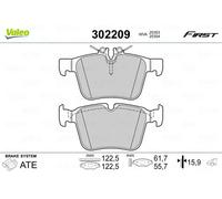 Brake pads Rear Axle 302209 VALEO for MERCEDES-BENZ C-CLASS C-CLASS T-Model GLC