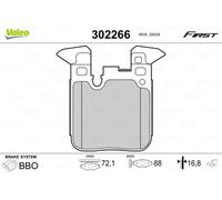 VALEO 302266 Brake pad set