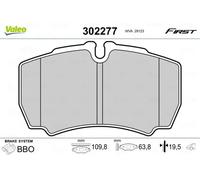 VALEO 302277 Brake pad set