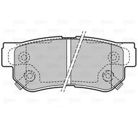 Brake pads Rear Axle 598748 VALEO for KIA HYUNDAI SSANGYONG