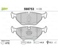 VALEO 598753 Brake pad set