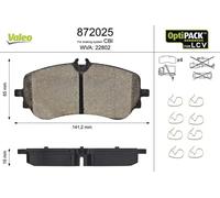 VALEO 872025 Brake pad set