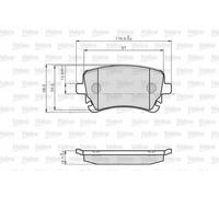 VALEO 872326 Brake pad set