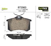 VALEO 872960 Brake pad set