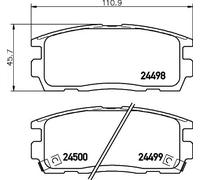 HELLA 8DB 355 012-951 Brake pad set