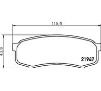 HELLA 8DB 355 016-831 Brake pad set