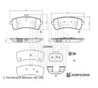 BLUE PRINT ADBP420068 Brake pad set