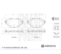 Brake Pads Set Rear ADBP420105 Blue Print 1681449980 1664737180 26195 Quality