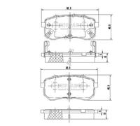 Brake pads Rear Axle J3610307 NIPPARTS for HYUNDAI KIA