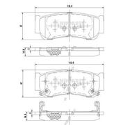 Brake pads Rear Axle J3610517 NIPPARTS for HYUNDAI H-1 / STAREX Bus H-1 Van