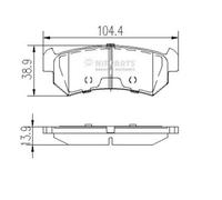 Brake pads Rear Axle J3610903 NIPPARTS for CHEVROLET DAEWOO